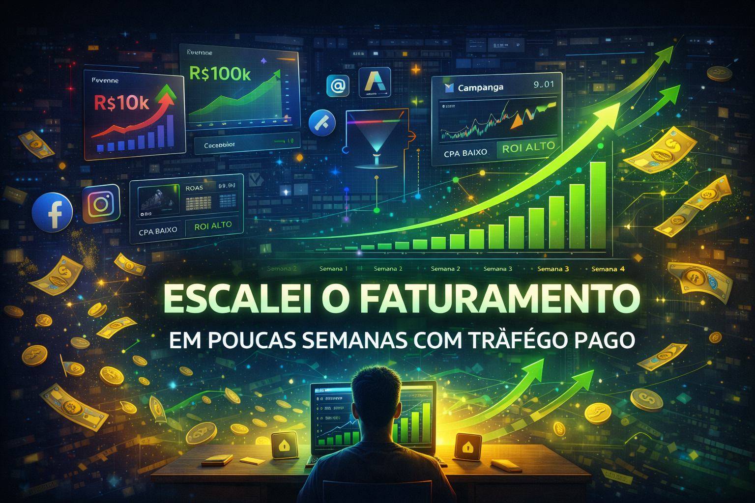 Como uma operação de tráfego pago foi organizada para escalar