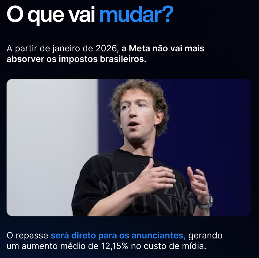 meta ads 2026. Foto do nosso Instagram. (Registro autoral)