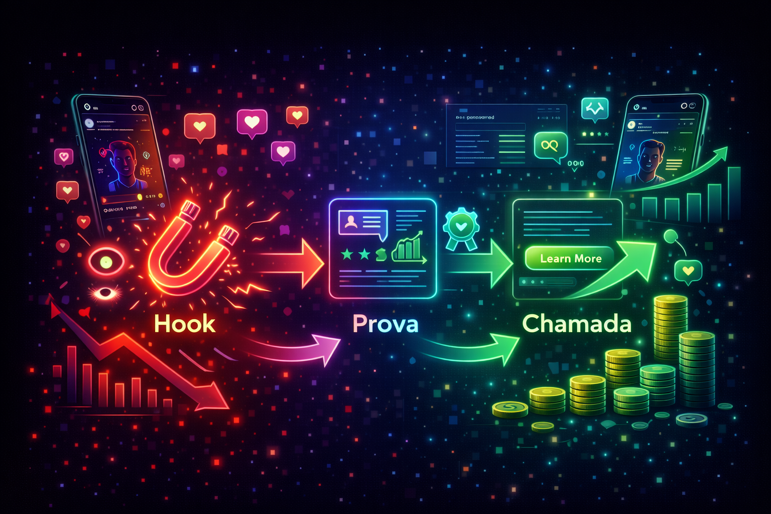 Estrutura de copywriting para Meta Ads: hook, prova e chamada